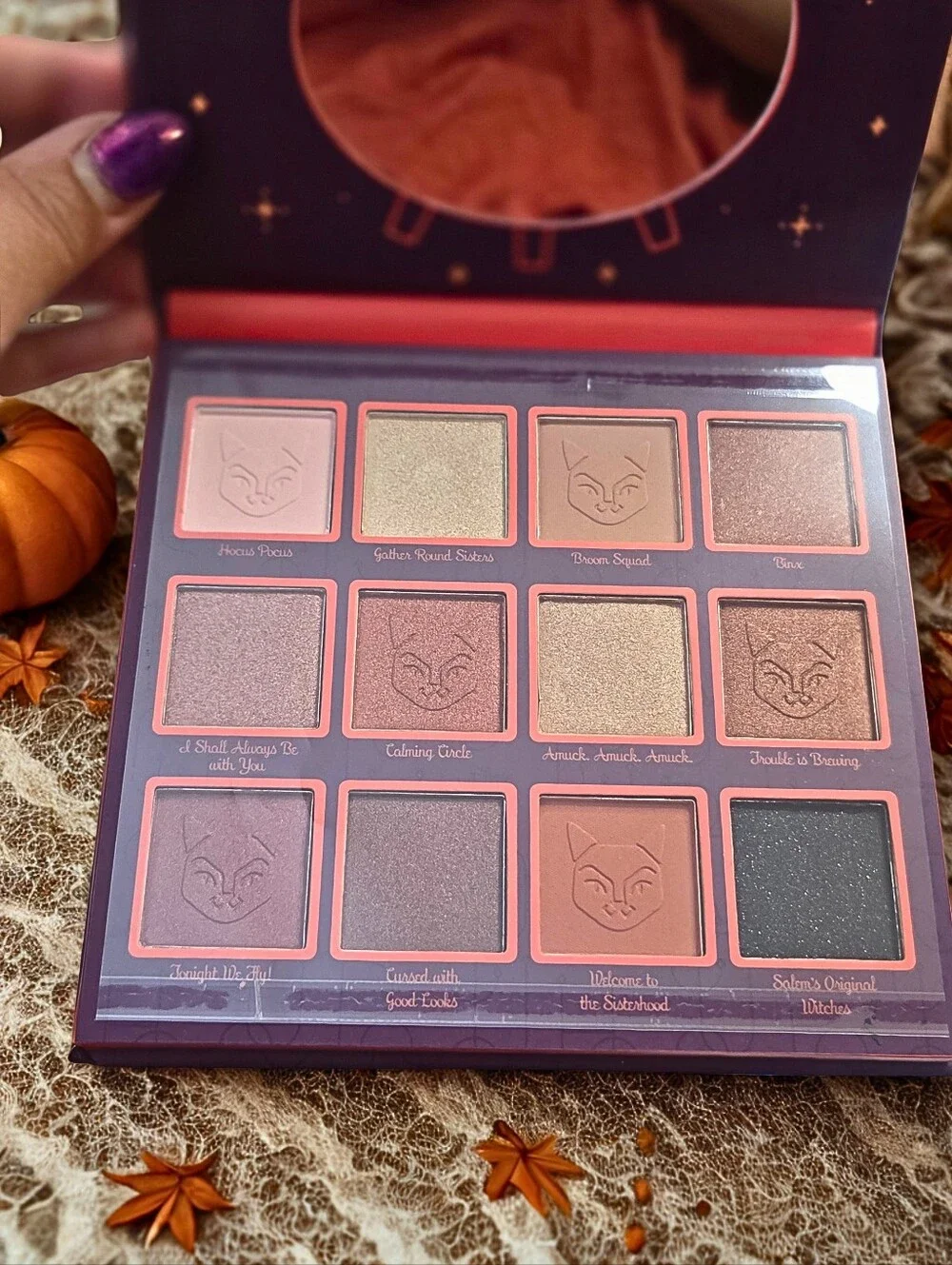 Disney Hocus Pocus Eyeshadow Palette + 2 Lip Balms Halloween Beauty Bundle